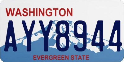 WA license plate AYY8944