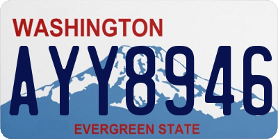 WA license plate AYY8946