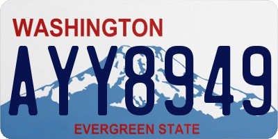 WA license plate AYY8949