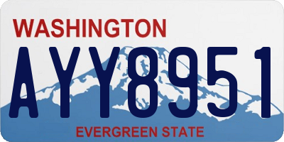 WA license plate AYY8951