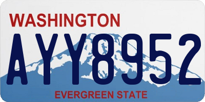 WA license plate AYY8952