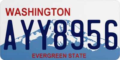 WA license plate AYY8956