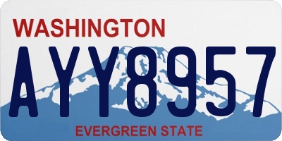 WA license plate AYY8957