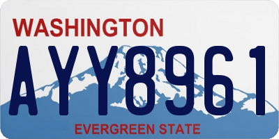 WA license plate AYY8961