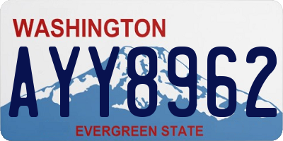 WA license plate AYY8962