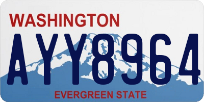 WA license plate AYY8964