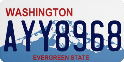 WA license plate AYY8968