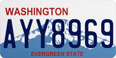 WA license plate AYY8969