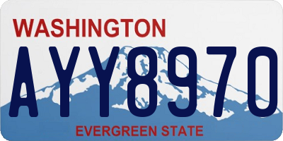 WA license plate AYY8970