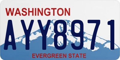 WA license plate AYY8971