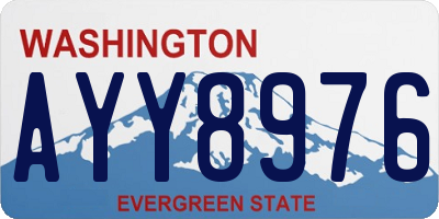 WA license plate AYY8976