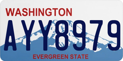 WA license plate AYY8979