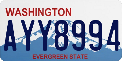 WA license plate AYY8994