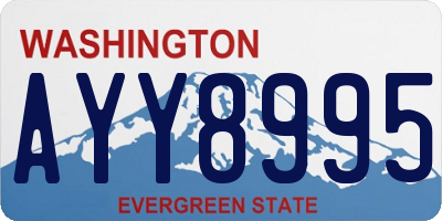 WA license plate AYY8995