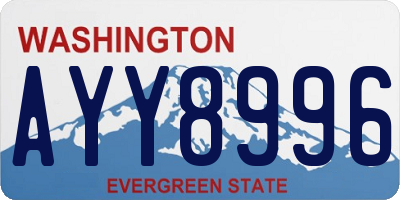 WA license plate AYY8996