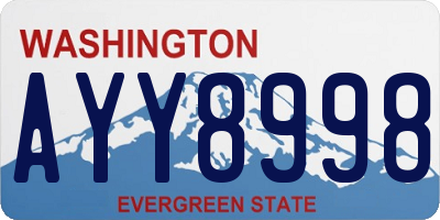 WA license plate AYY8998