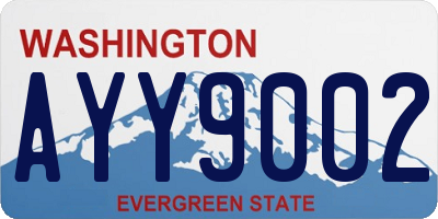 WA license plate AYY9002