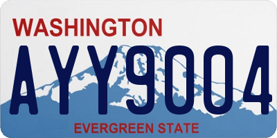 WA license plate AYY9004