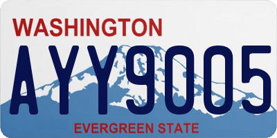 WA license plate AYY9005