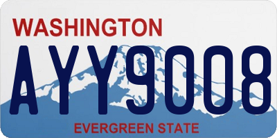 WA license plate AYY9008