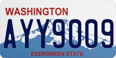 WA license plate AYY9009