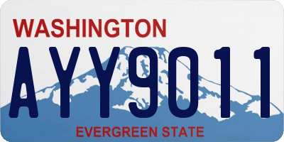 WA license plate AYY9011