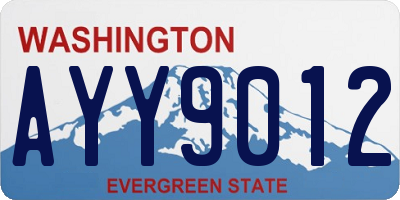 WA license plate AYY9012