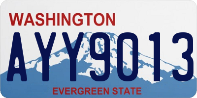 WA license plate AYY9013