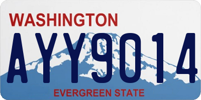 WA license plate AYY9014