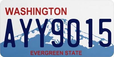 WA license plate AYY9015