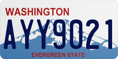 WA license plate AYY9021