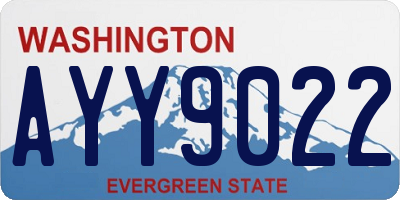 WA license plate AYY9022