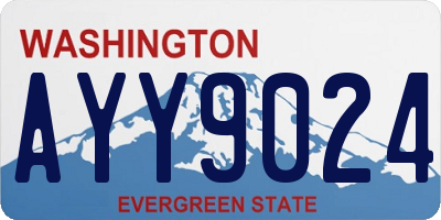 WA license plate AYY9024