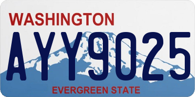 WA license plate AYY9025