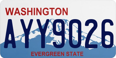 WA license plate AYY9026