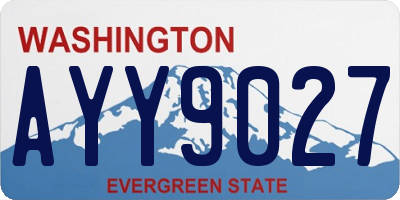 WA license plate AYY9027