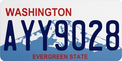 WA license plate AYY9028