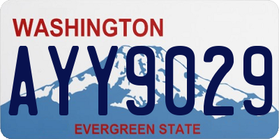 WA license plate AYY9029