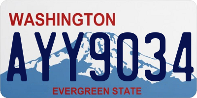 WA license plate AYY9034