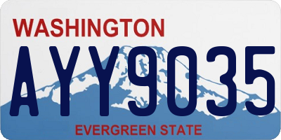 WA license plate AYY9035