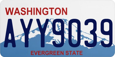 WA license plate AYY9039