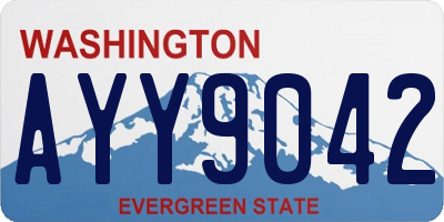 WA license plate AYY9042