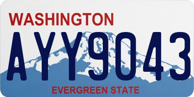 WA license plate AYY9043