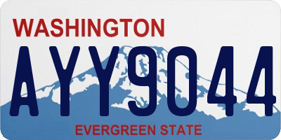 WA license plate AYY9044