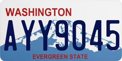 WA license plate AYY9045