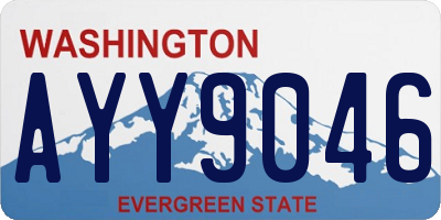 WA license plate AYY9046