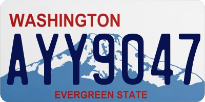 WA license plate AYY9047