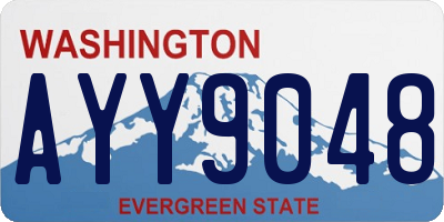 WA license plate AYY9048