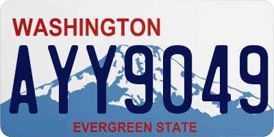 WA license plate AYY9049