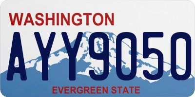 WA license plate AYY9050